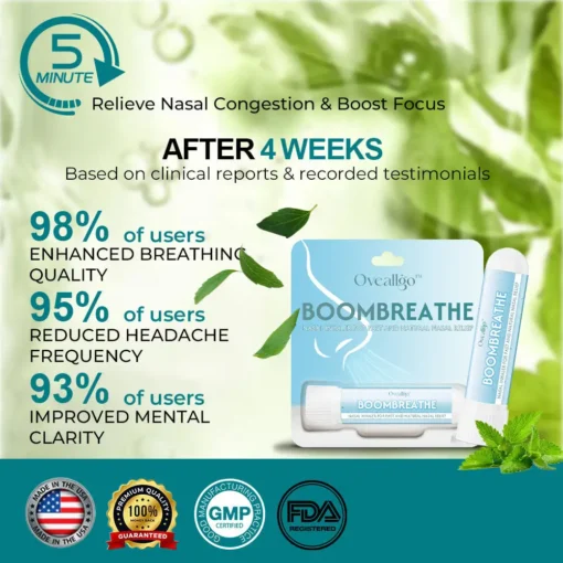 Oveallgo™ BoomBreathe Ultra Nasal Inhaler